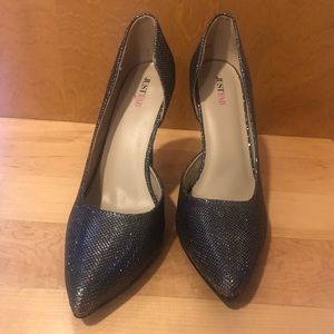 NEW JustFab Silver Sparkly 4” heel